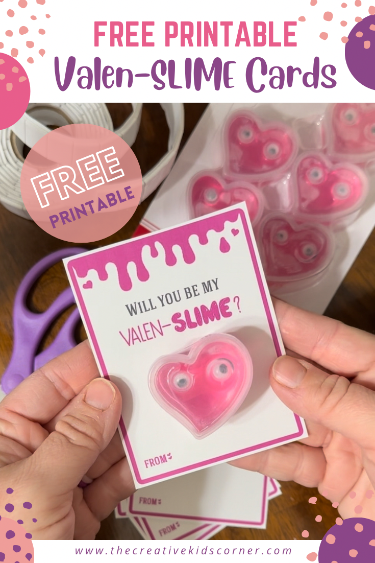 Free printable slime valentine cards